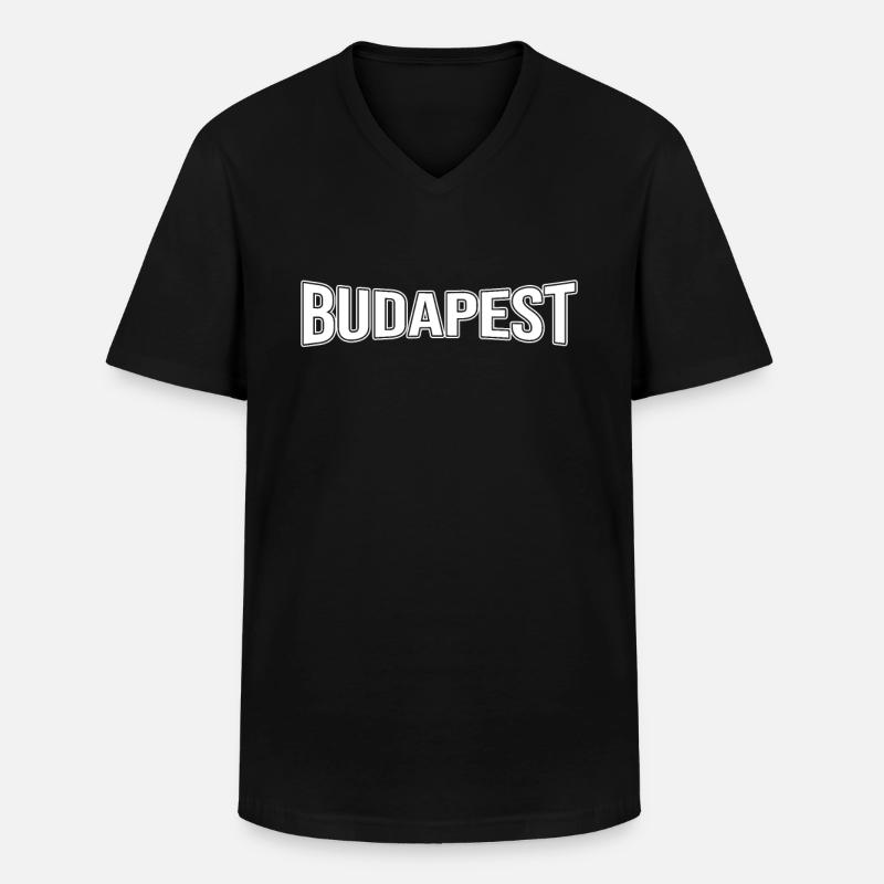 Budapest - Männer-T-Shirt mit V-Ausschnitt - Schwarz