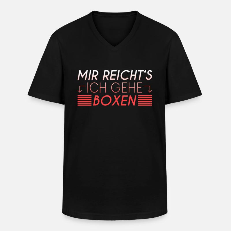 Boxen Spruch - Männer-T-Shirt mit V-Ausschnitt - Schwarz