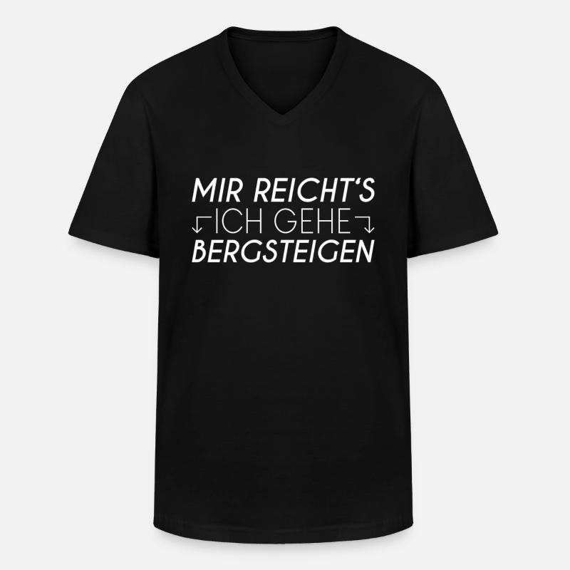 Bergsteigen Spruch - Männer-T-Shirt mit V-Ausschnitt - Schwarz