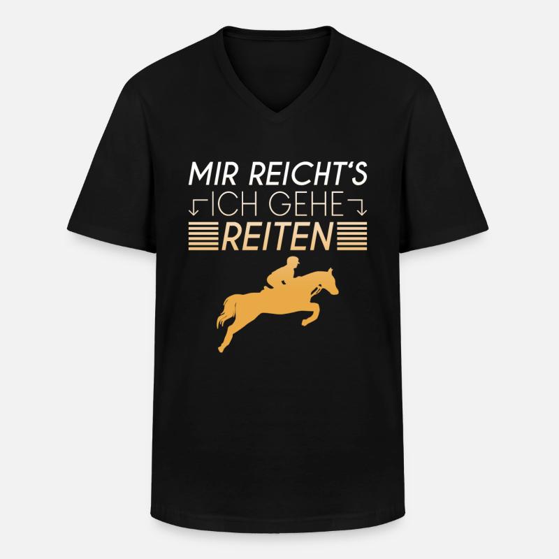 Reiten Spruch - Männer-T-Shirt mit V-Ausschnitt - Schwarz