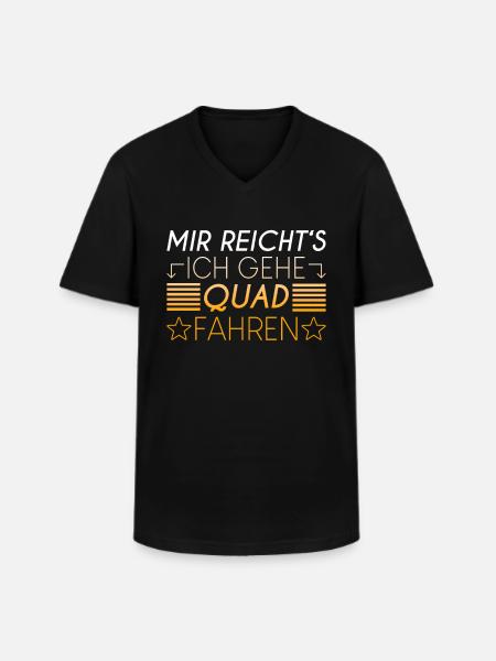 Quad Spruch - Männer-T-Shirt mit V-Ausschnitt - Schwarz