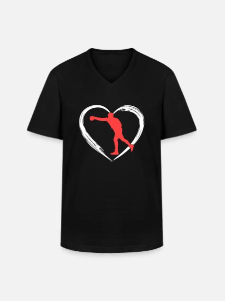 L’amour de la boxe - T-shirt col V Homme - noir