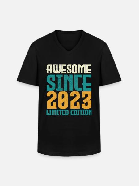 Awesome Since 2023 limited edition. - Men's V-Neck T-Shirt - black