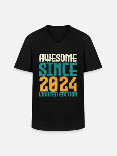 Awesome Since 2024 limited edition. - T-shirt col V Homme - noir