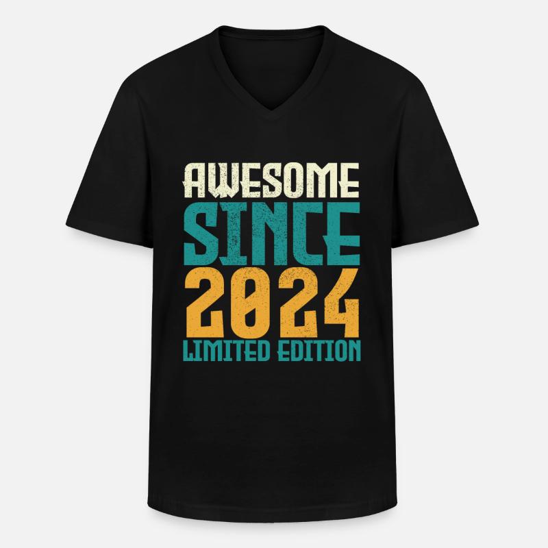 Awesome seit 2024 limitierte Auflage. - Männer-T-Shirt mit V-Ausschnitt - Schwarz