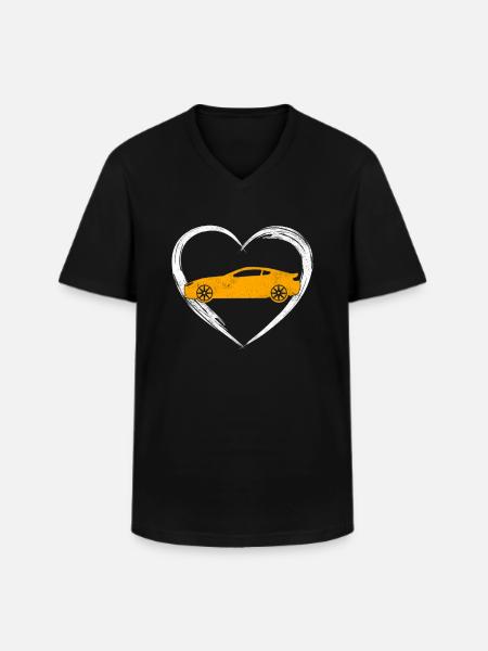 Auto love - Men's V-Neck T-Shirt - black
