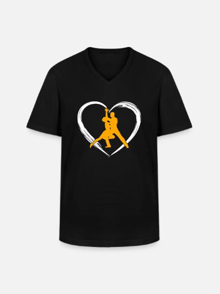 Dancing love - Men's V-Neck T-Shirt - black