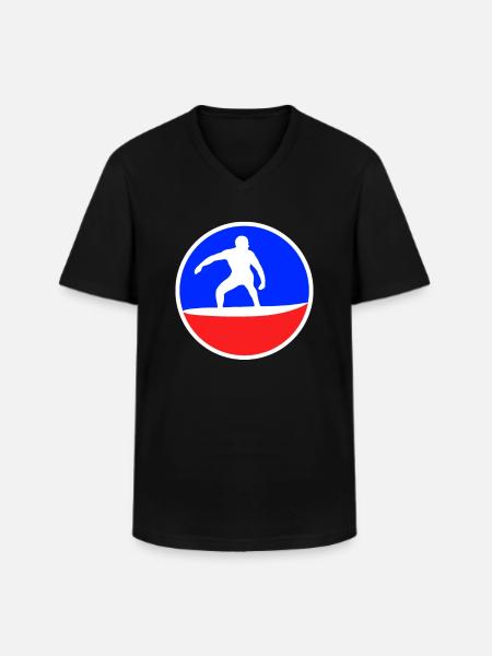 Surfing Logo - Men's V-Neck T-Shirt - black