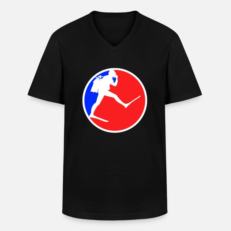 Logo de plongée - T-shirt col V Homme - noir