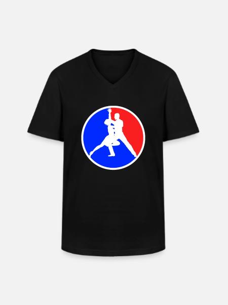 Dancing Logo - Men's V-Neck T-Shirt - black