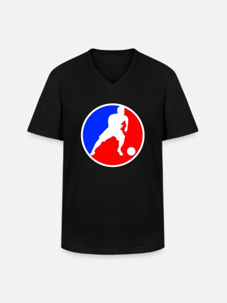 Fußball Logo - Männer-T-Shirt mit V-Ausschnitt - Schwarz