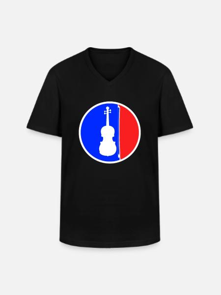 Violin Logo - Men's V-Neck T-Shirt - black