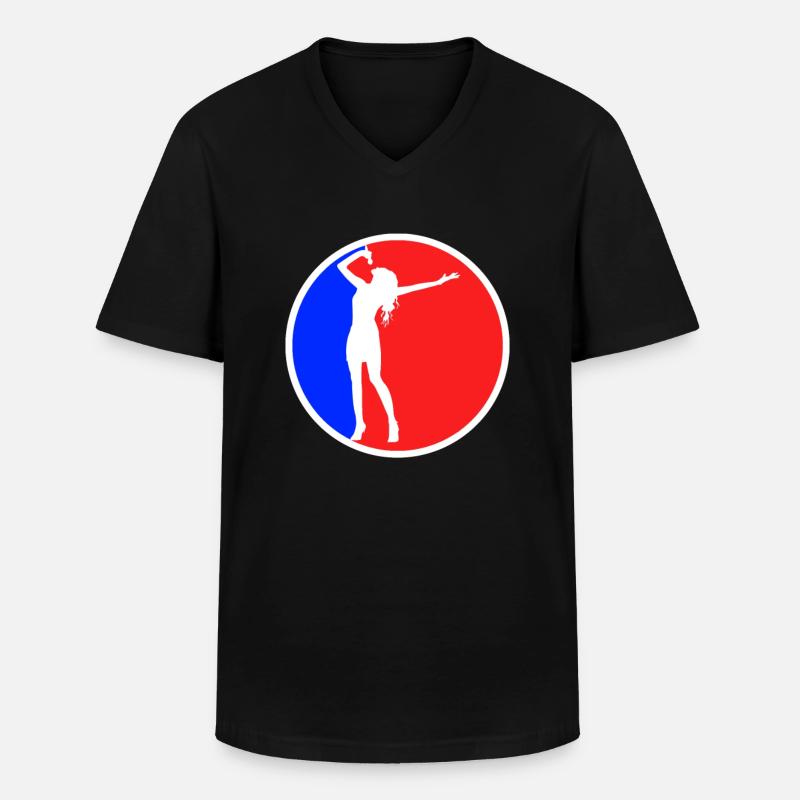 Singen Logo - Männer-T-Shirt mit V-Ausschnitt - Schwarz