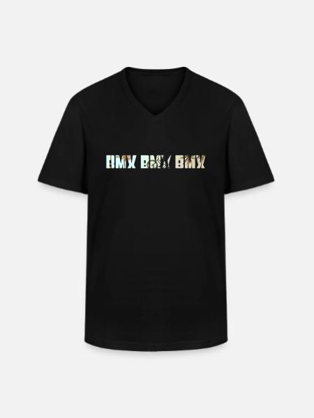 BMX - Männer-T-Shirt mit V-Ausschnitt - Schwarz