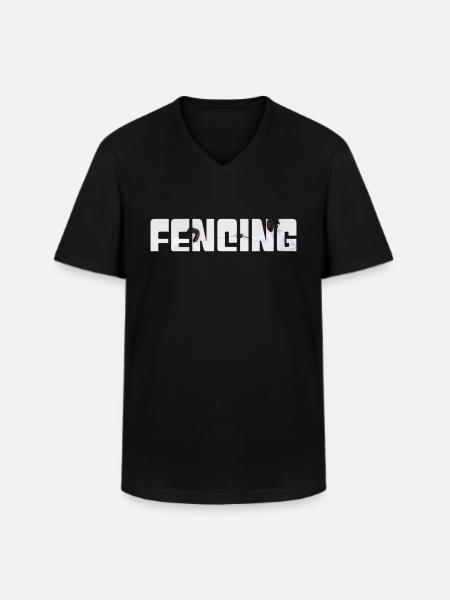 Fencing - Men's V-Neck T-Shirt - black