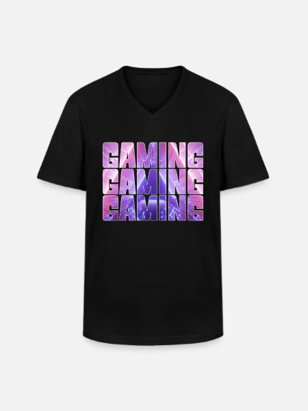Jeu - T-shirt col V Homme - noir
