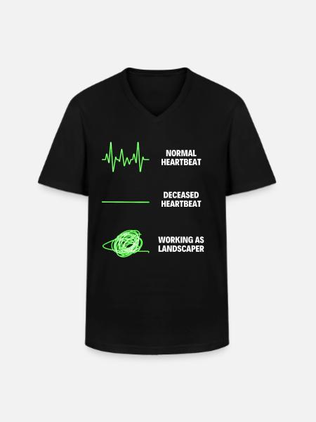 Landscaper Worker Coworkers Landman - Men's V-Neck T-Shirt - black