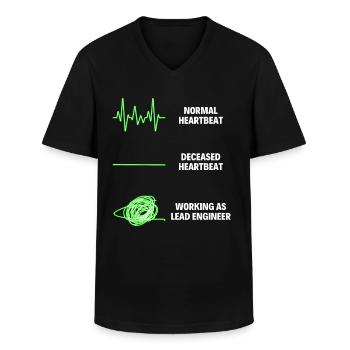 Lead Engineer Funny Engineer Profession - Männer-T-Shirt mit V-Ausschnitt - Schwarz - Vorne - AI Model Male 178 dark (178cm)