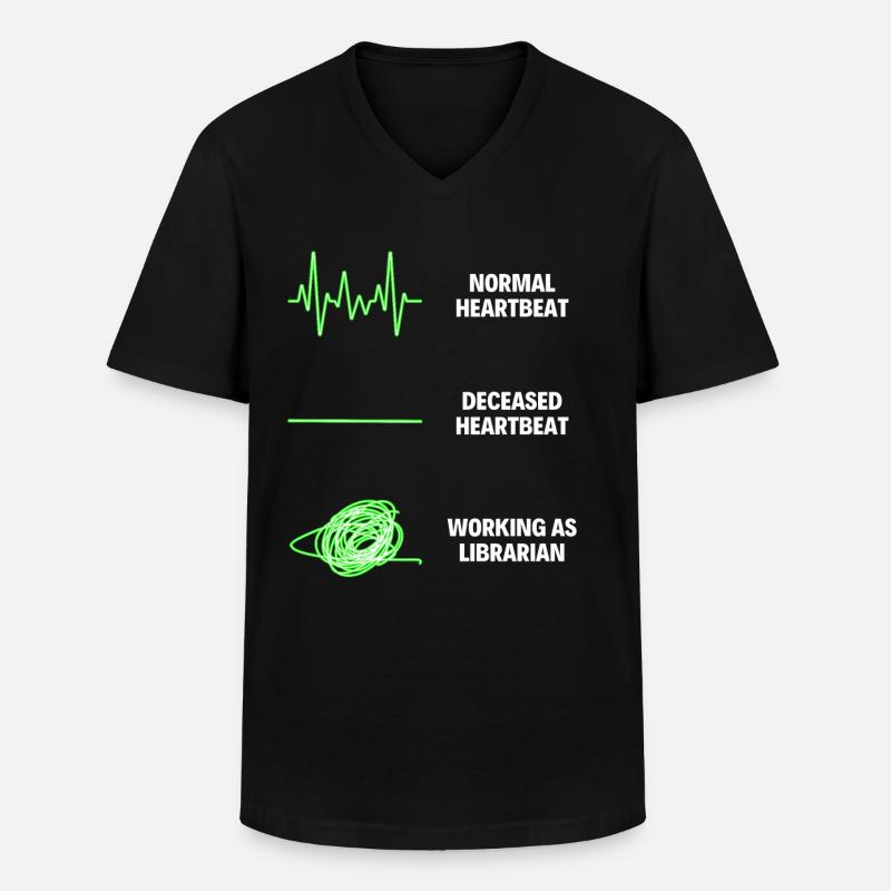 Librarian Book Reader Lover - Men's V-Neck T-Shirt - black