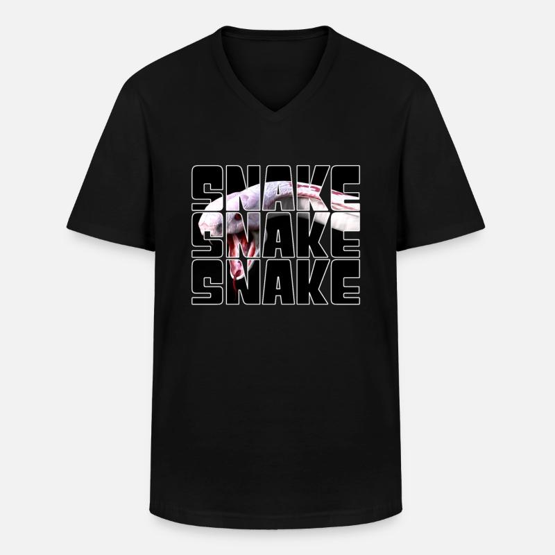 Schlange - Männer-T-Shirt mit V-Ausschnitt - Schwarz
