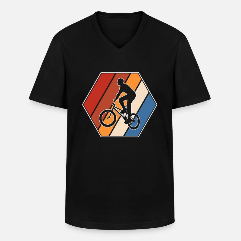 bmx retro - Männer-T-Shirt mit V-Ausschnitt - Schwarz