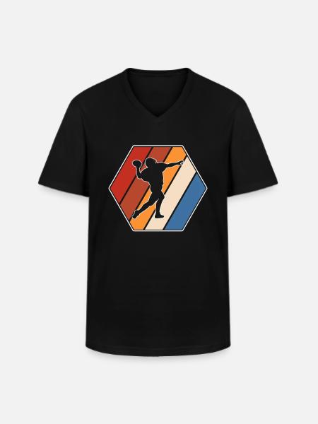 Rugby Retro - Men's V-Neck T-Shirt - black