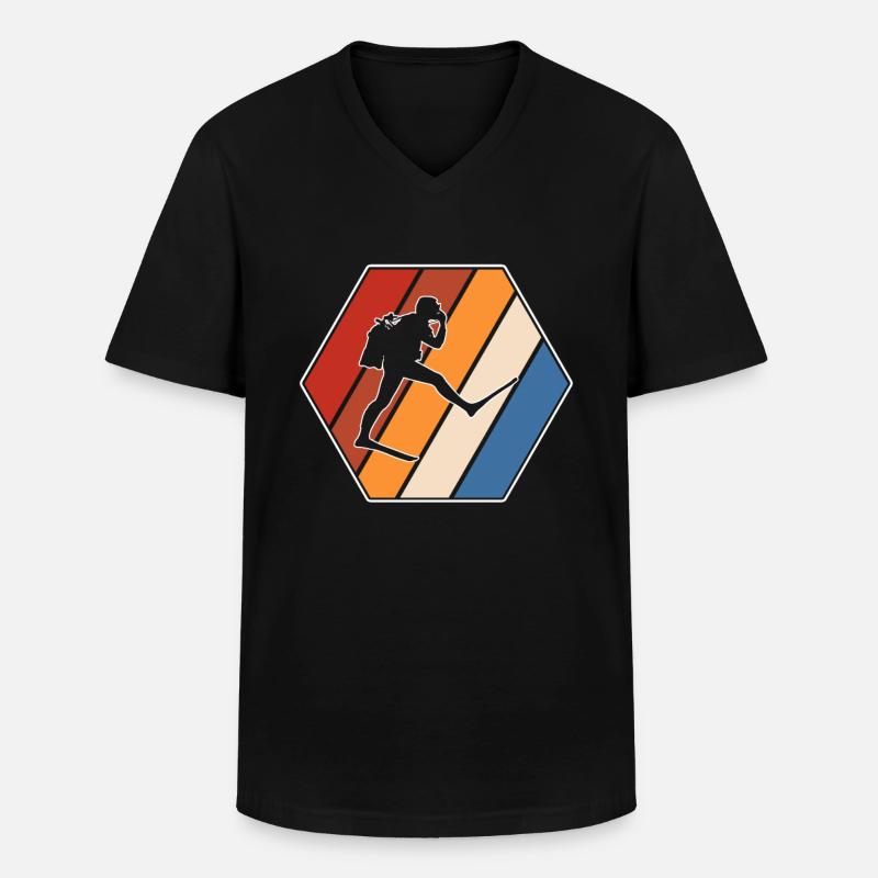 Tanzen Retro - Männer-T-Shirt mit V-Ausschnitt - Schwarz