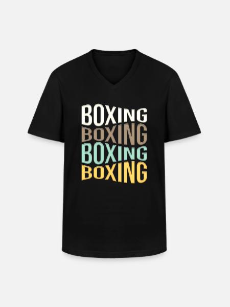 Boxing - Men's V-Neck T-Shirt - black