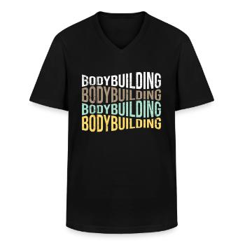 bodybuilding - Männer-T-Shirt mit V-Ausschnitt - Schwarz - Vorne - AI Model Male 178 dark (178cm)