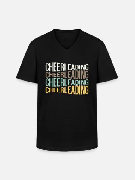 cheerleading - T-shirt col V Homme - noir