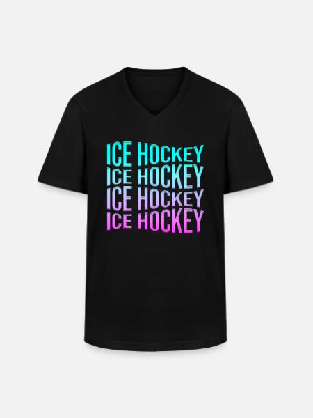 Eishockey - Men's V-Neck T-Shirt - black