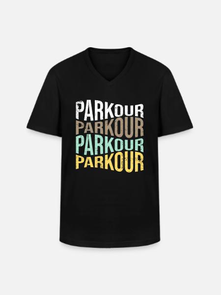 Parkour - T-shirt col V Homme - noir
