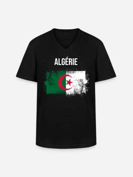 Algeria - Men's V-Neck T-Shirt - black