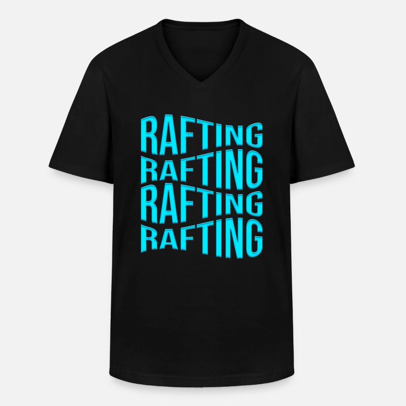 rafting - Männer-T-Shirt mit V-Ausschnitt - Schwarz