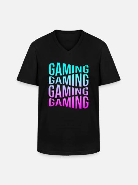 Jeu - T-shirt col V Homme - noir