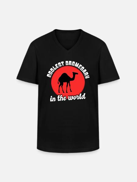 Cool dromedary saying - Men's V-Neck T-Shirt - black