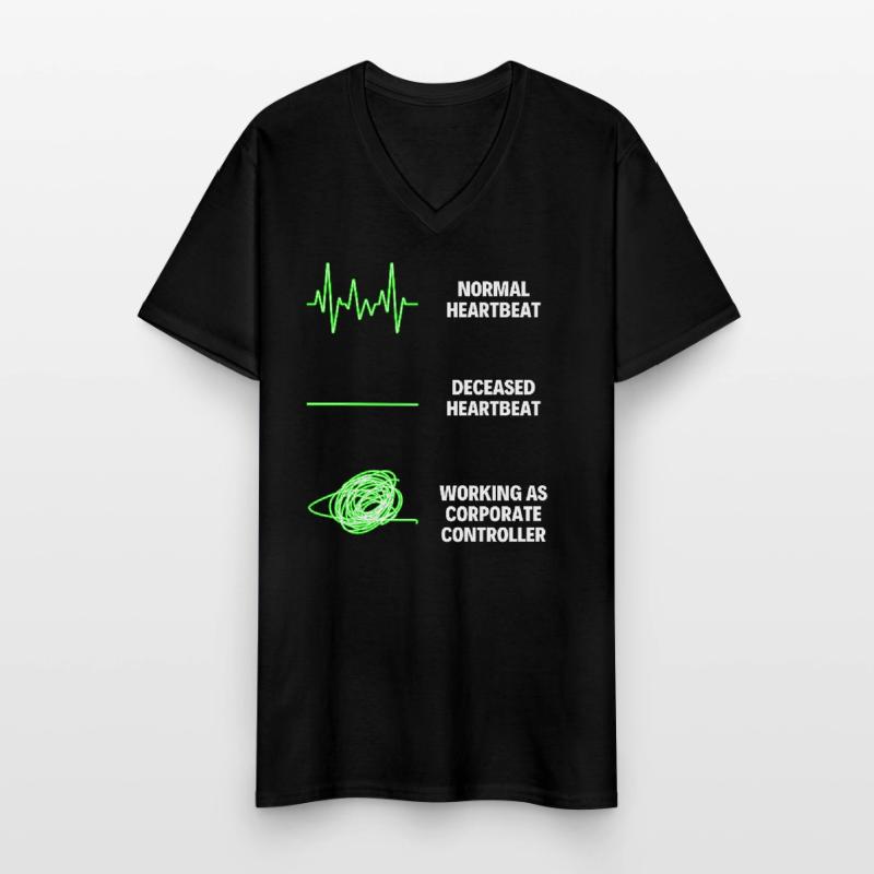 Corporate Controller Worker Funny Controller Männer-T-Shirt mit V-Ausschnitt