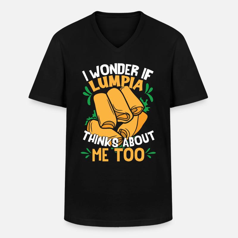 Funny Lumpia Philippinen - Männer-T-Shirt mit V-Ausschnitt - Schwarz