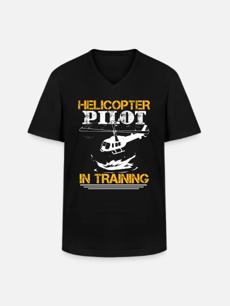 Helicopter Pilot In Training - Men's V-Neck T-Shirt - black