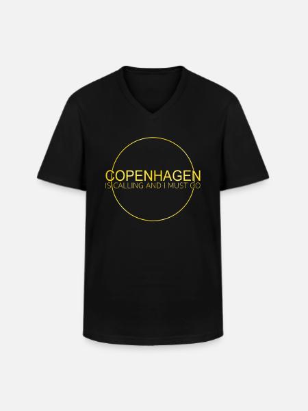 Copenhagen Saying - Men's V-Neck T-Shirt - black