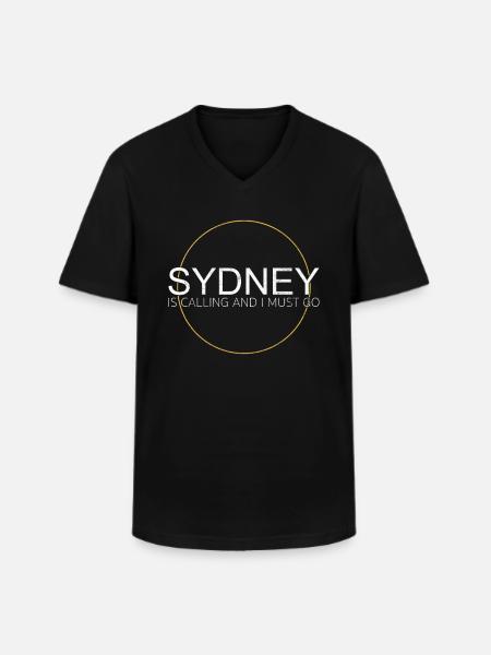 Sydney Quote - Men's V-Neck T-Shirt - black