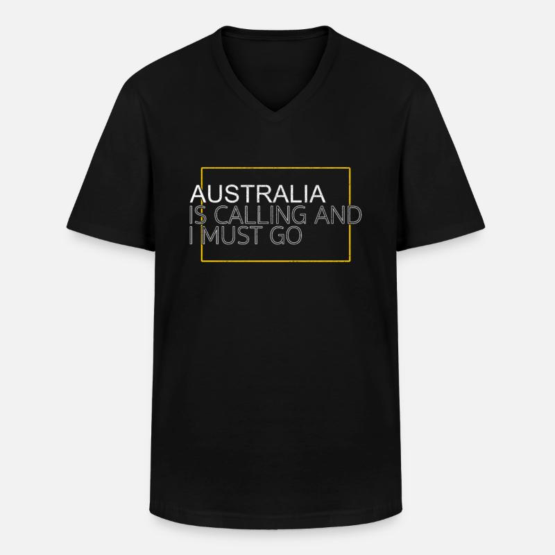Australien Spruch - Männer-T-Shirt mit V-Ausschnitt - Schwarz