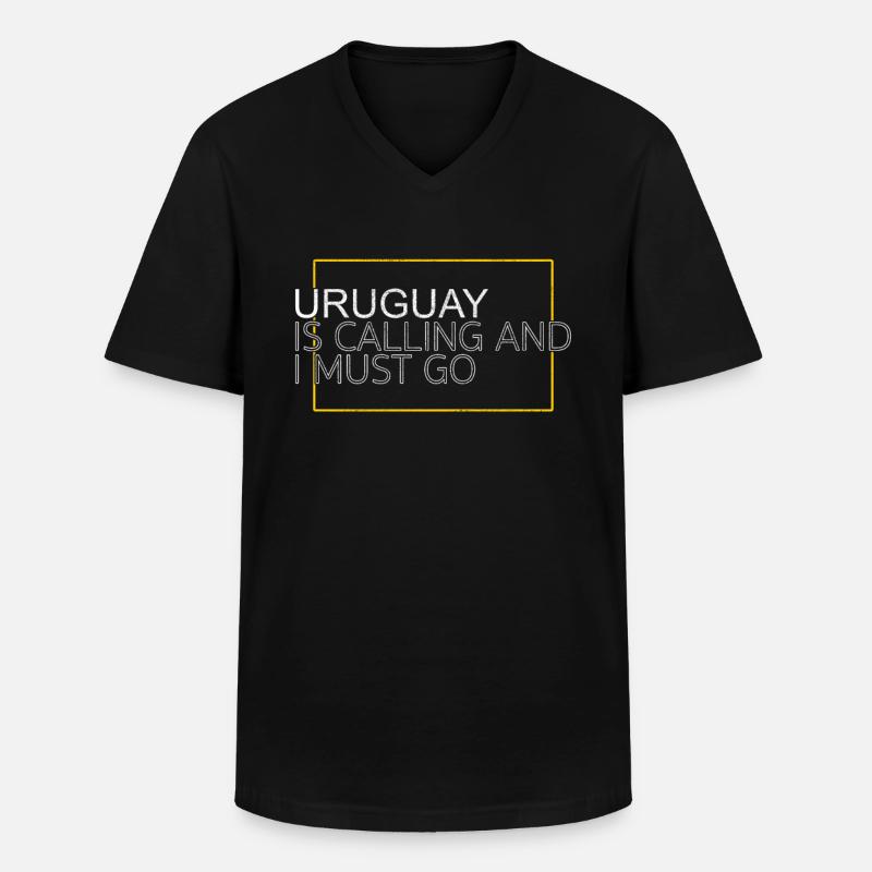 Uruguay Spruch - Männer-T-Shirt mit V-Ausschnitt - Schwarz