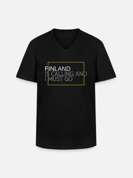 Finland saying - Men's V-Neck T-Shirt - black