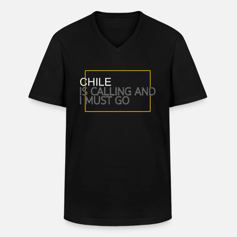 Chile Spruch - Männer-T-Shirt mit V-Ausschnitt - Schwarz