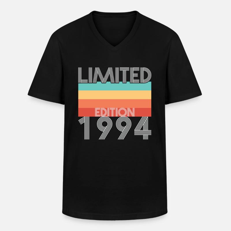 Limited Edition Retro 1994 - Männer-T-Shirt mit V-Ausschnitt - Schwarz