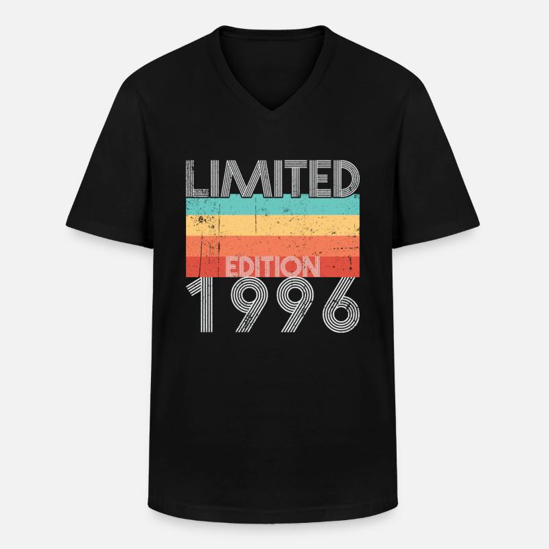 Edition Limitée Rétro 1996 - T-shirt col V Homme - noir