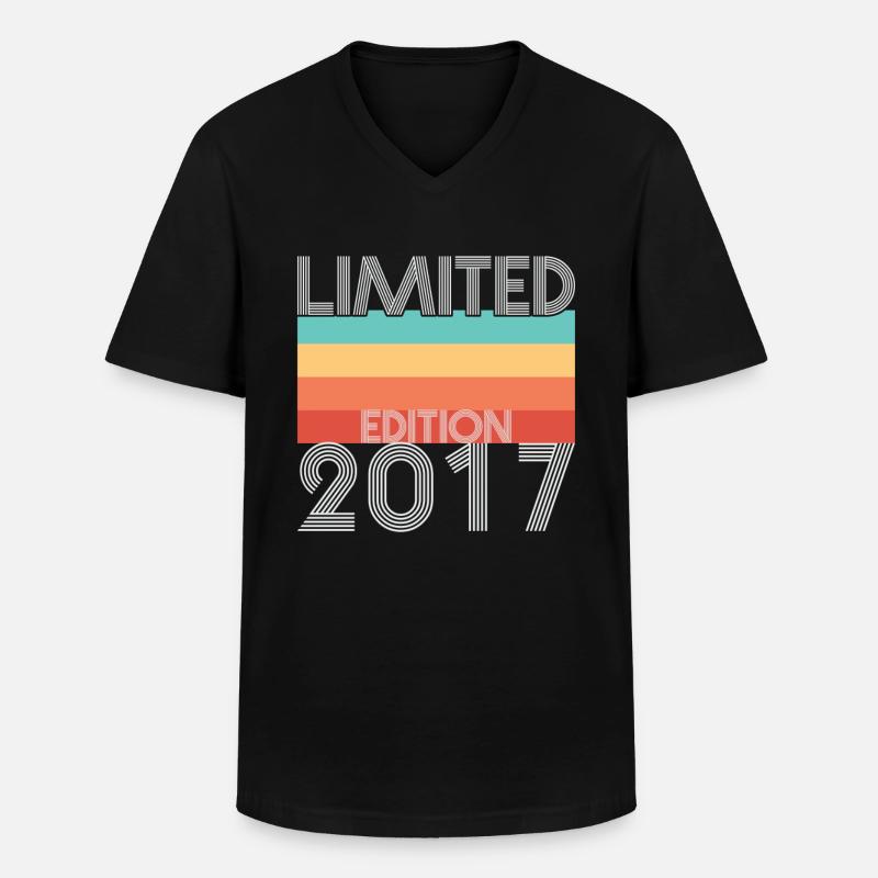 Edition Limitée Rétro 2017 - T-shirt col V Homme - noir