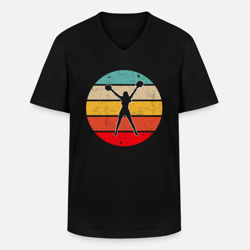 Cheerleading Retro - Männer-T-Shirt mit V-Ausschnitt - Schwarz