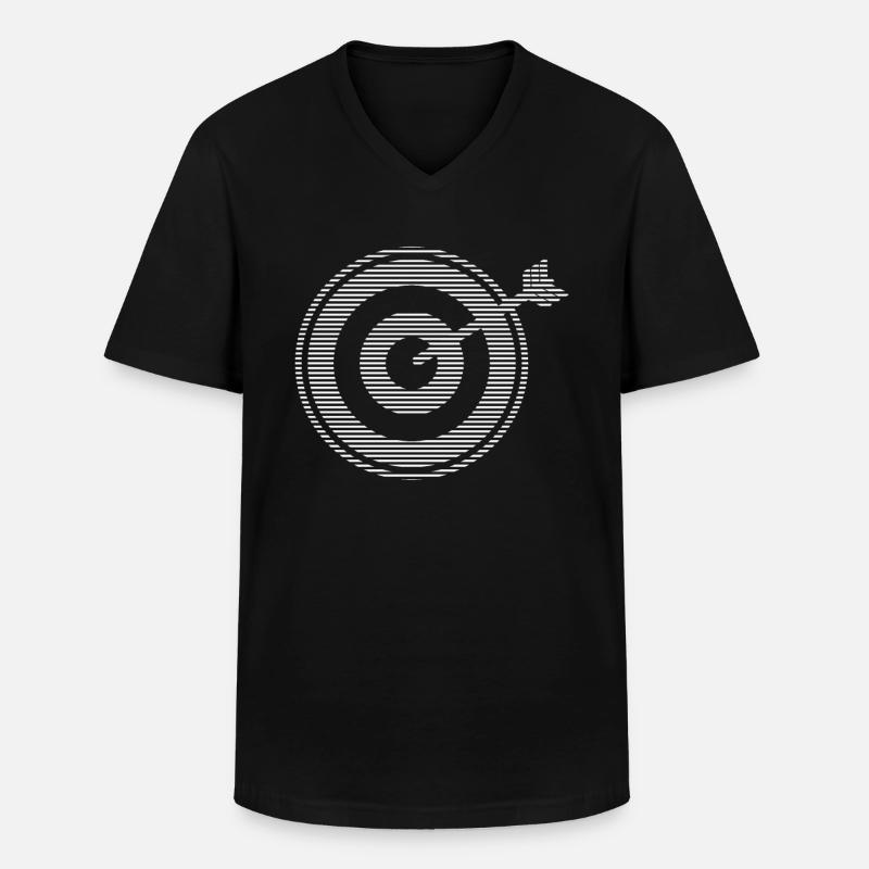 Dart - Männer-T-Shirt mit V-Ausschnitt - Schwarz